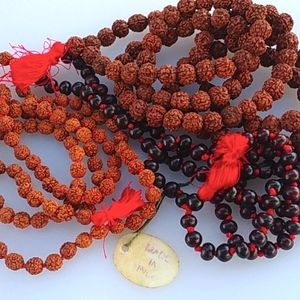 Natural SET OF 3 from INDIA Yoga Malas, chanting, meditation, necklace/bracelet